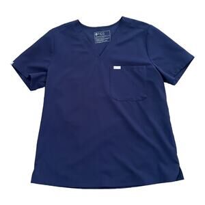 Figs Catarina One-Pocket Navy Scrub Top Size XL